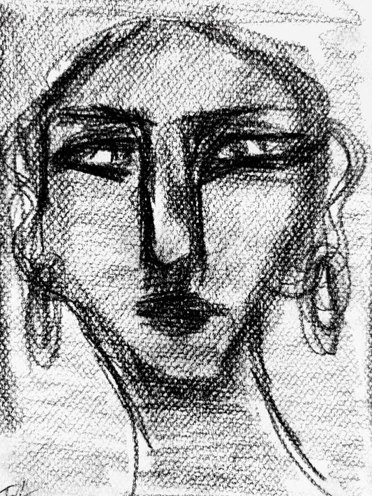 Charcoal Sketch - 15x20 cm