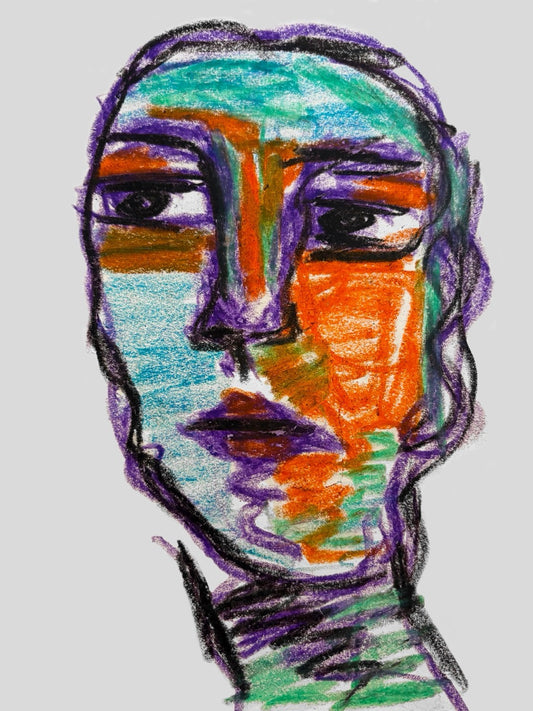 Oil Pastel Sketch - 15x20 cm